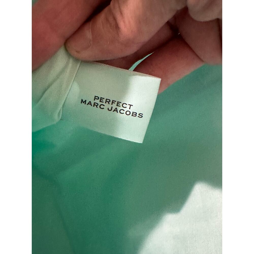 NWOT Perfect Marc Jacobs Canvas Tote Bag Light Blue Silver White - Picture 3 of 10